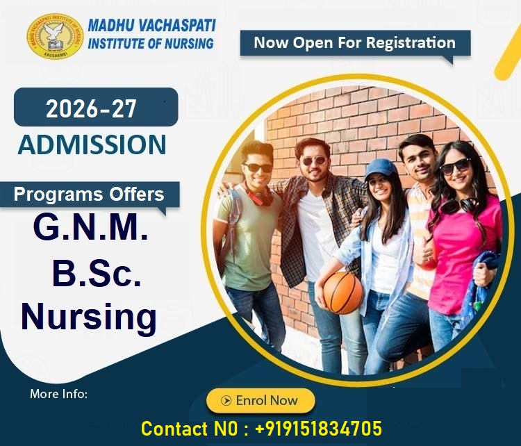 Admission for  Madhu Vachaspati insitute Of Nursing& Technology offers DIPLOMA IN PHARMACY (D.PHARMA), BACHELOR IN PHARMACY (B.PHARMA), BACHELOR IN NURSING (BSc .NURSING), Auxiliary Nursing Midwifery (ANM), General Nursing and Midwifery (GNM) Programs.